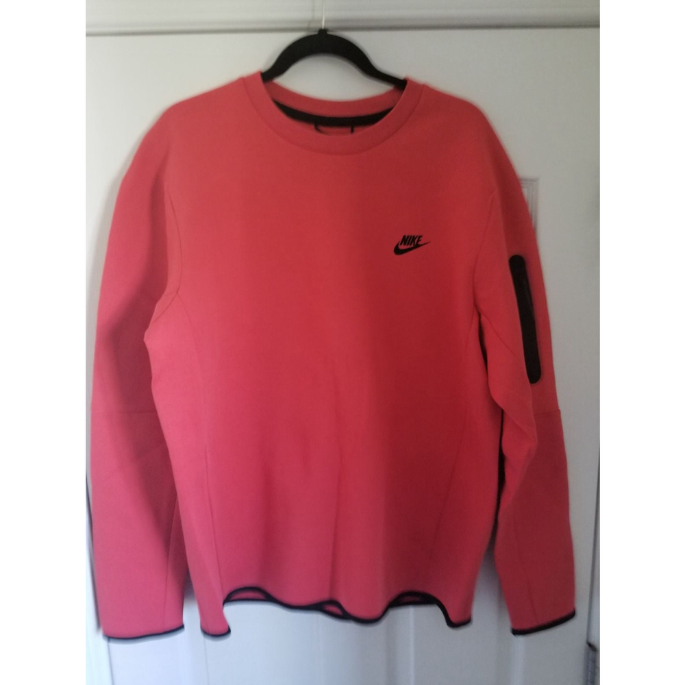 NIKE Men's Sportswear Tech Fleece Crewneck Size: Large Color Lobster CU4505-605